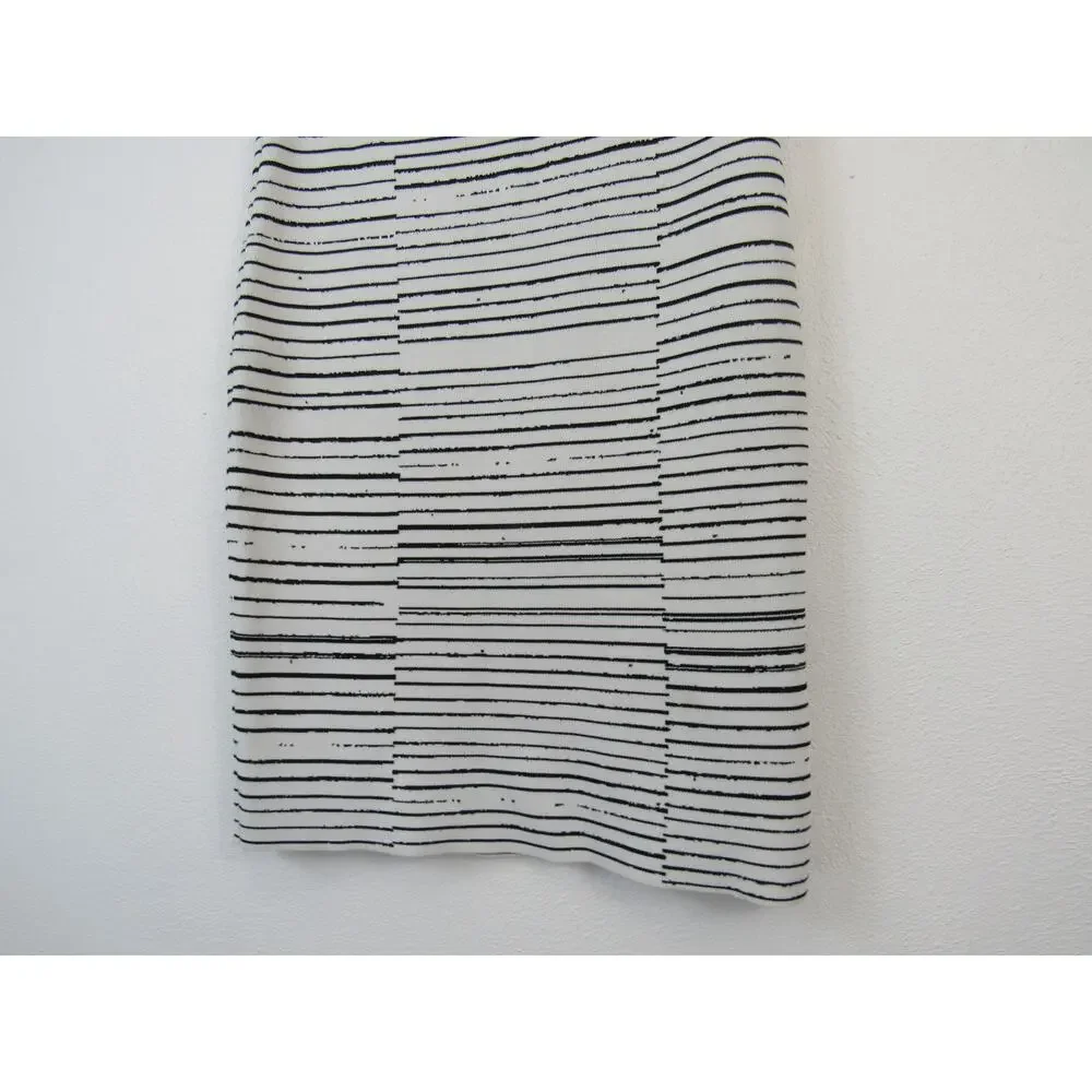 A.L.C. Medium Lyons Rayon-Blend Skirt in Black White Pencil Professional Wear